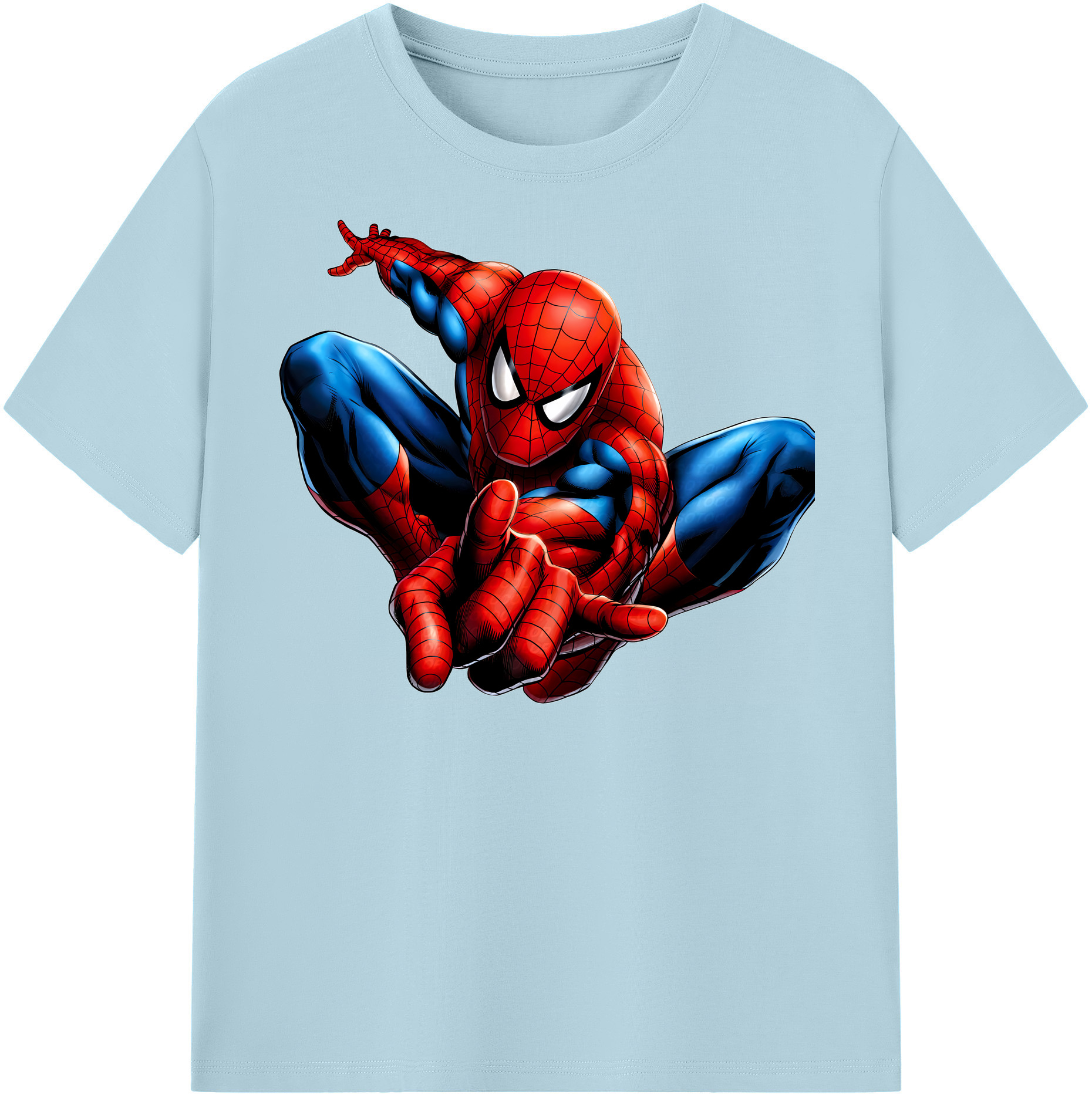 （画像用） Spider Man スパイダーマン 綿100％半袖Tシャツ（フロントプリント）